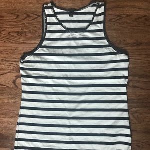 J. Crew Tank Top with leather trim